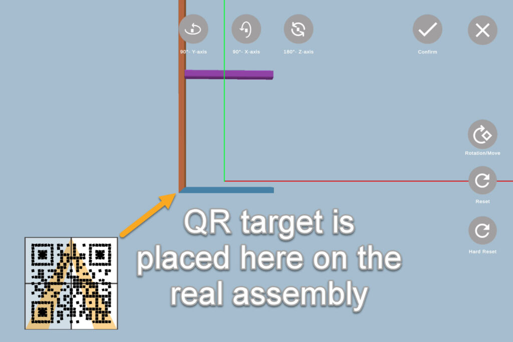 where QR code is placed within the 3d